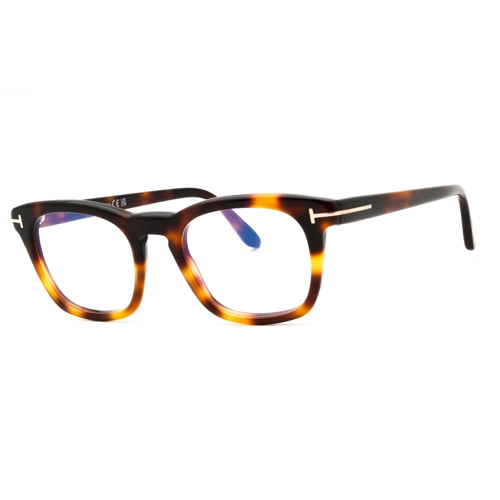 NWT Tom Ford FT5870 Havana Rectangle 50mm Eyeglasses